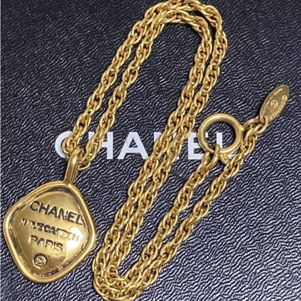 Chanel Vintage Coco Mark Cambon gold plated necklace with COA